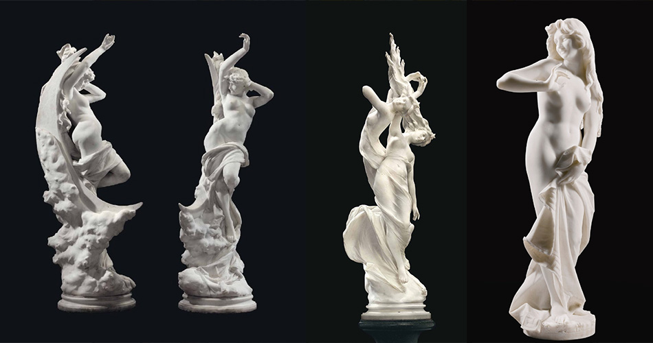 【CG插画参考】18、19世纪雕塑大师们刻画的希腊神话中的精灵少女宁芙 